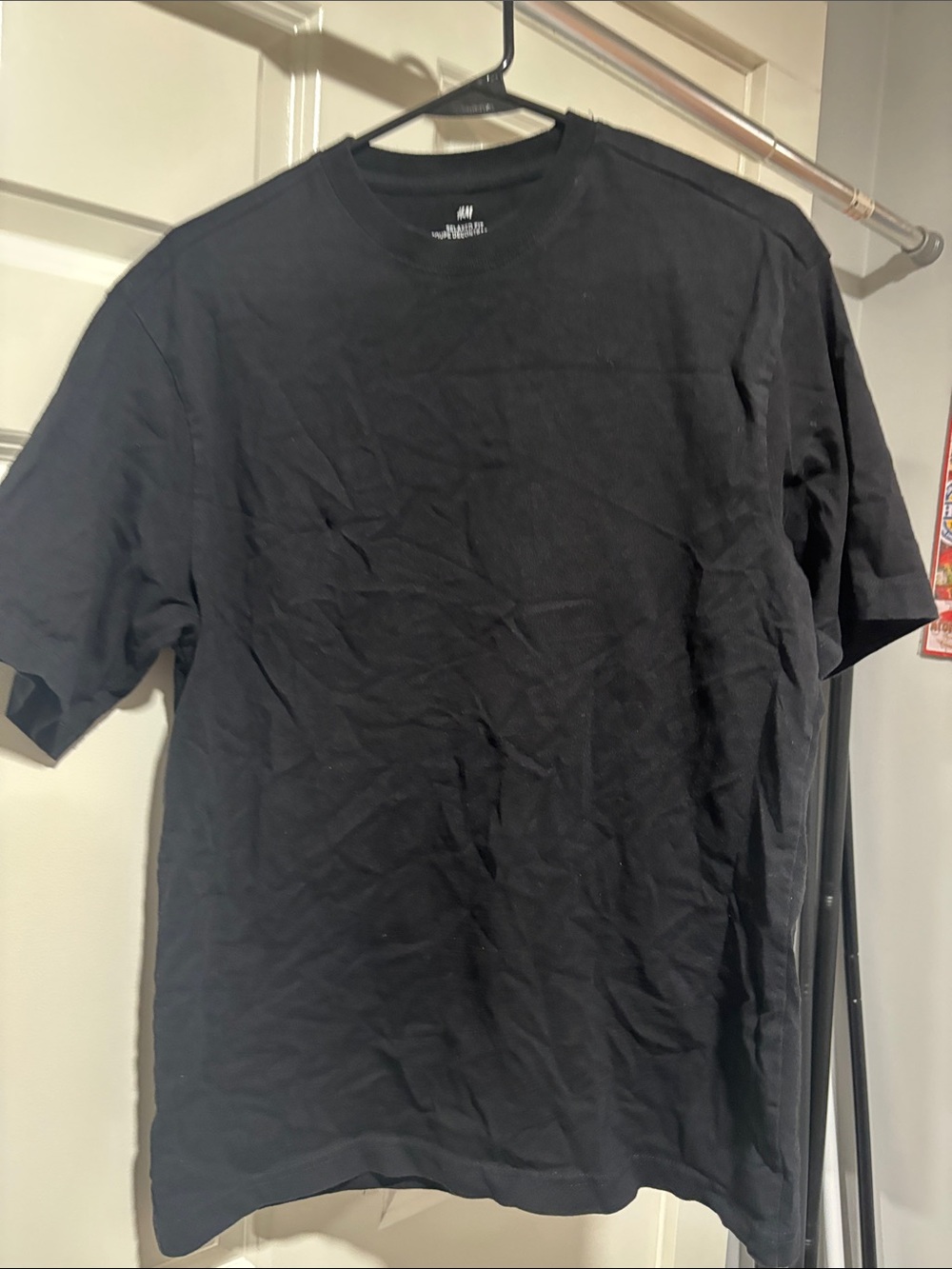 H&M Men's Short Sleeve Crew Neck Tee - Black